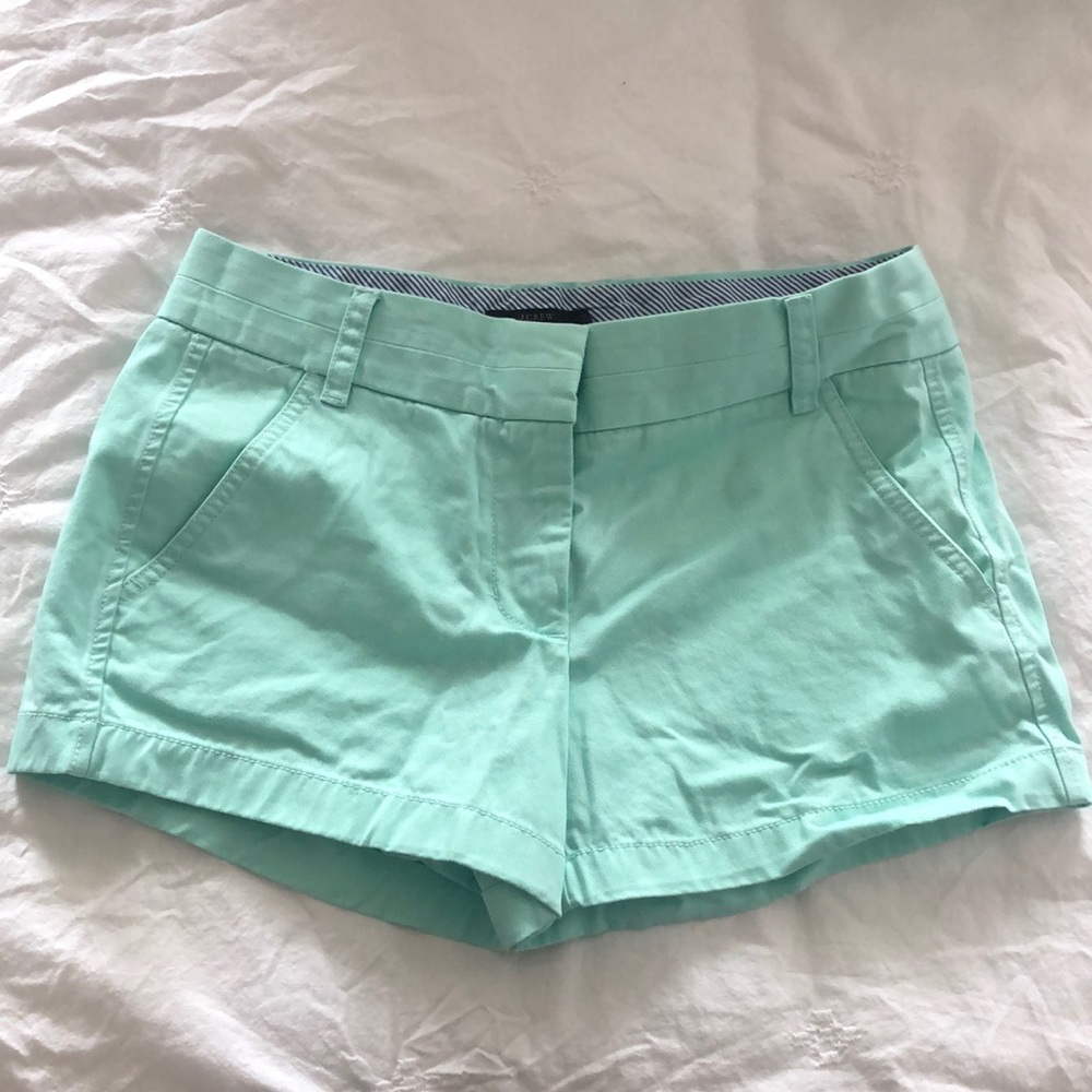 J.Crew chino shorts in turquoise